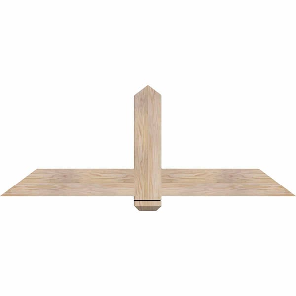 Ekena Millwork Eugene Smooth Timber Gable Bracket, Douglas Fir, 60"W x 22"H x 5 1/2"D x 5 1/2"F, 9/12 Pitch GBW060X22X0606EUG00SDF - main